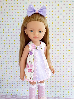 Сиреневое платье для куклы Paola Reina (чулки и заколка вкл.), 32 см Paola Reina HM-SL-003 #Tiptovara#